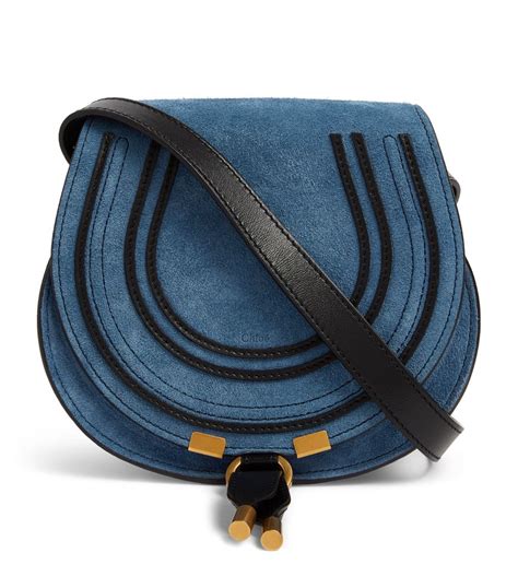 chloe mini marcie blue suede|Chloe Marcie Small Crossbody Bag in Suede .